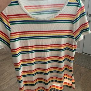 Rainbow striped shirt